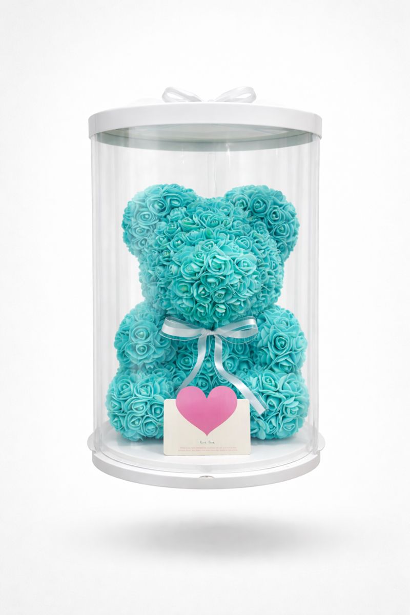 GRAND TURQUOISE ROSE BEAR