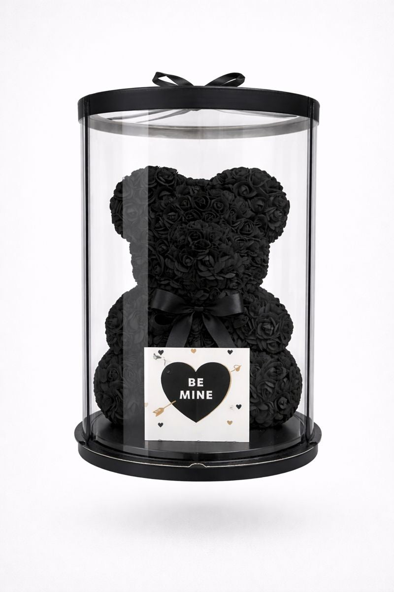 GRAND BLACK ROSE BEAR