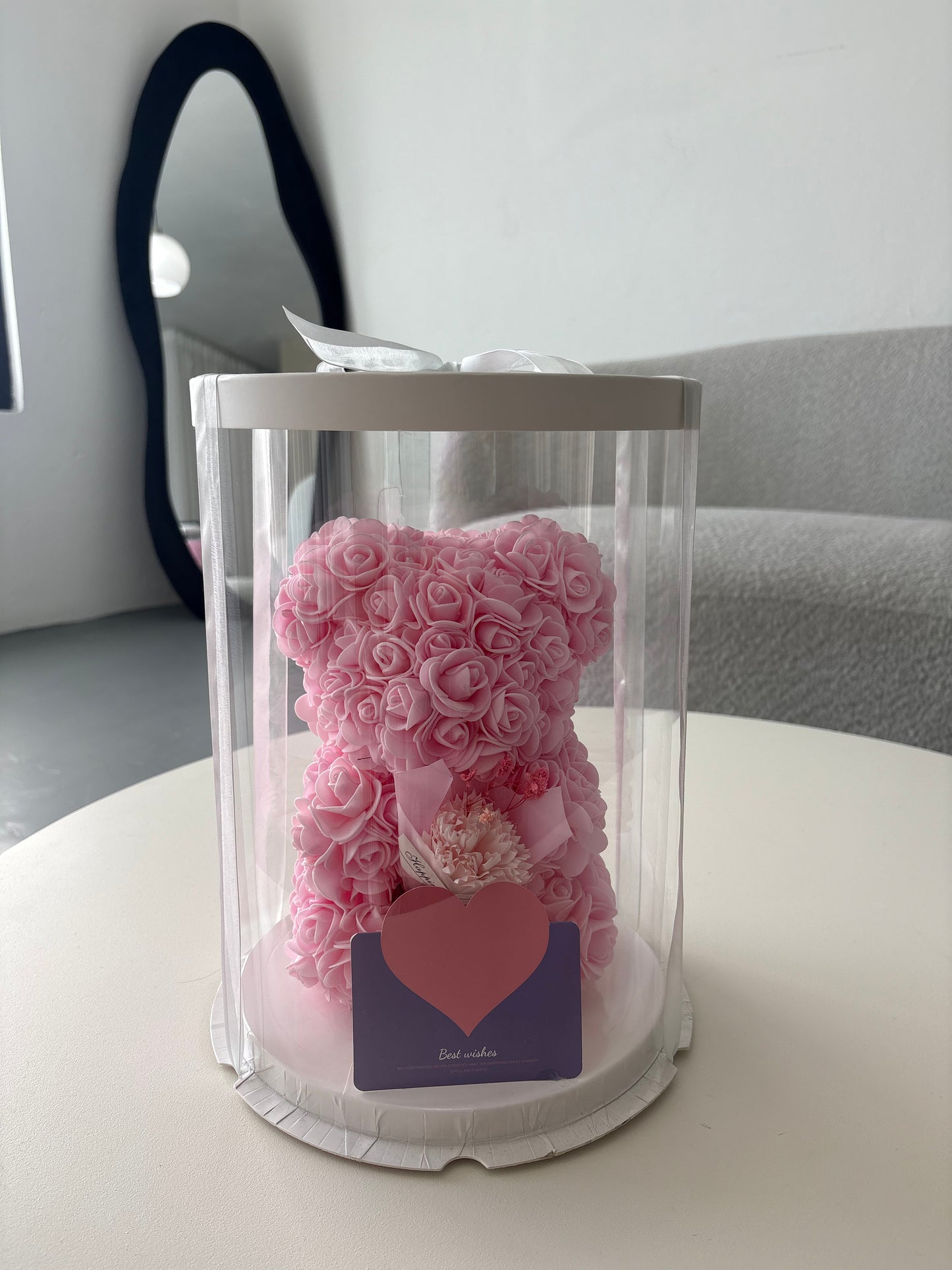 LIGHT PINK ROSE BEAR