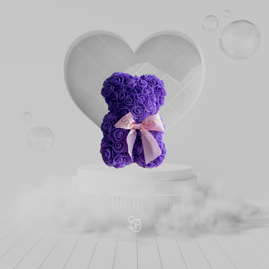 PURPLE ROSE BEAR