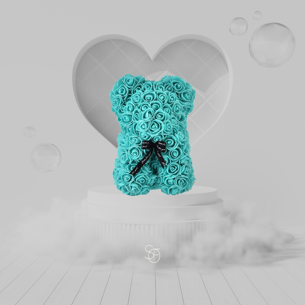 TURQUOISE ROSE BEAR