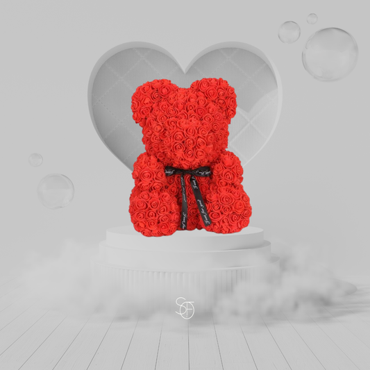 GRAND RED ROSE BEAR