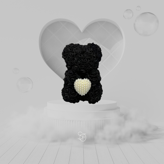 BLACK PEARL GLAM ROSE BEAR