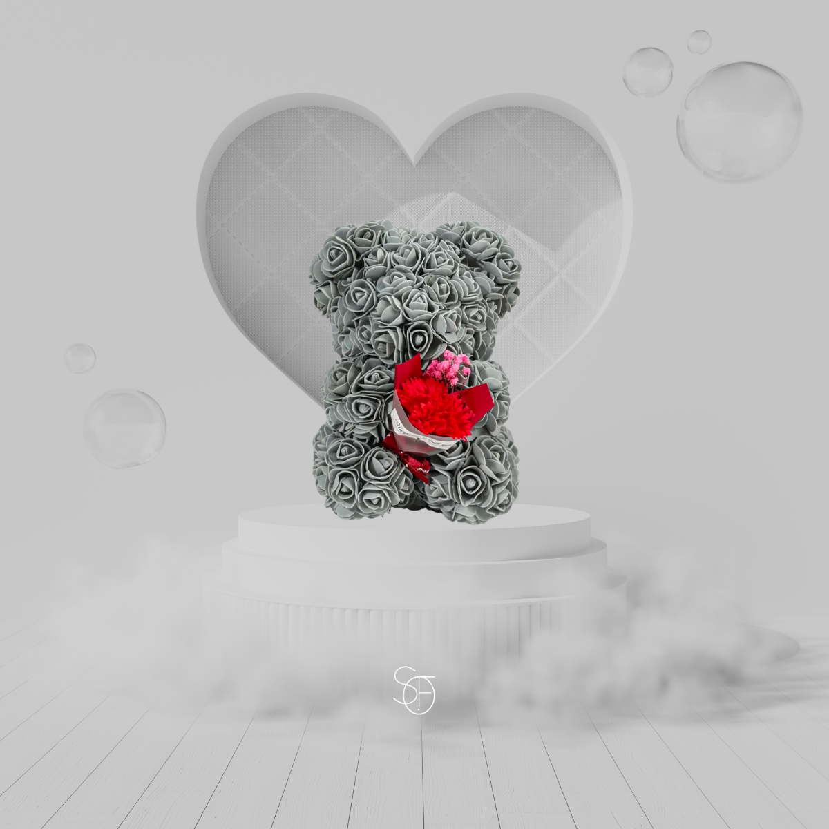 GREY ROSE BEAR