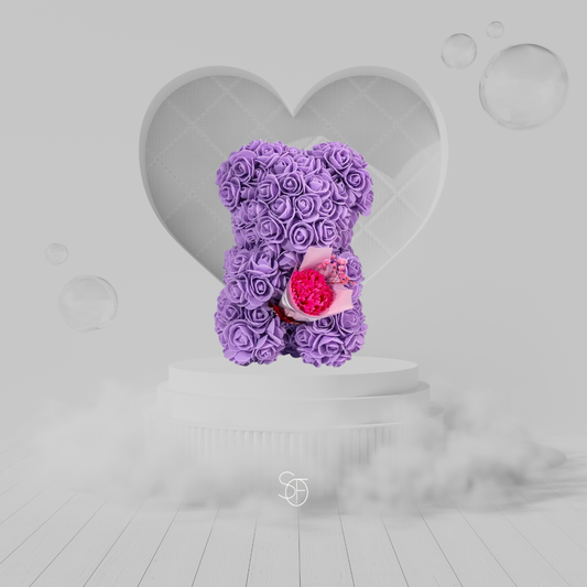 PURPLE ROSE BEAR